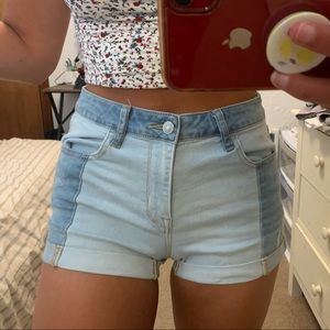 Pacsun patch high waisted shorts